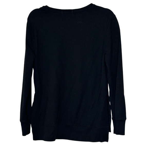 Anatomie Black‎ Crew Neck Long Sleeve Split Hem Tunic Top Women's Size S - Picture 2 of 9